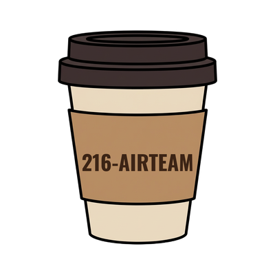 216-AIRTEAM on a coffee cup