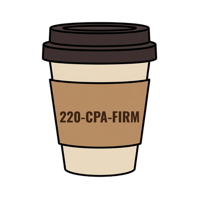 220-CPA-FIRM on a coffee cup