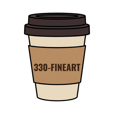 330-FINEART on a coffee cup