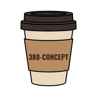 380-CONCEPT on a coffee cup