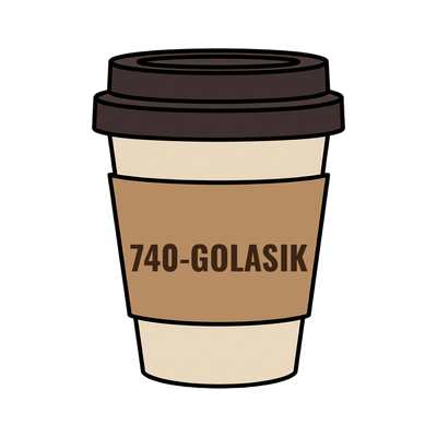 740-GOLASIK on a coffee cup